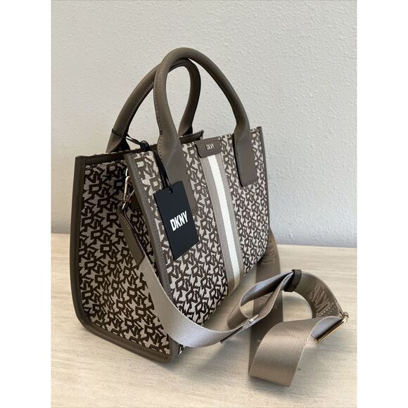 Women's DKNY Satchel "Carlita" Small Book Tote Handbag Flat Bottom Crossbody - Picture 3 of 10